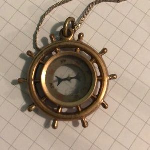 Vintage compass nautical pendant